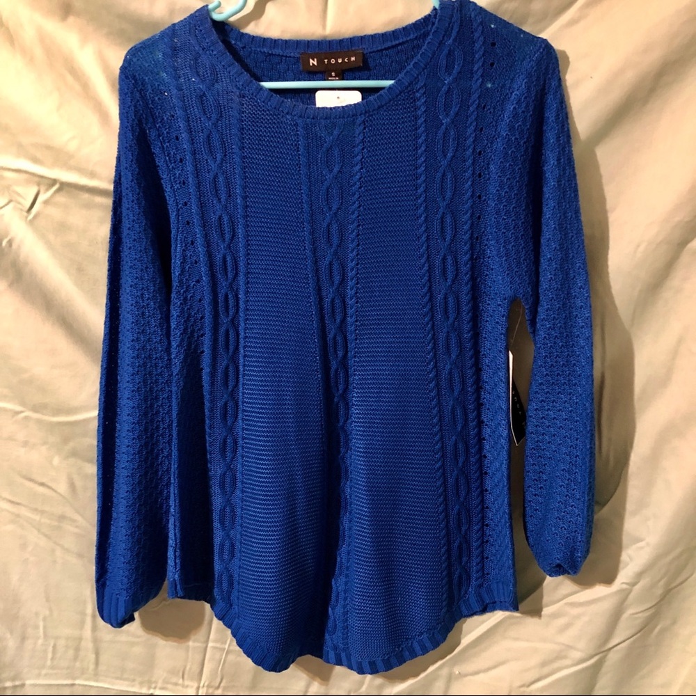 N Touch blue sweater NWT